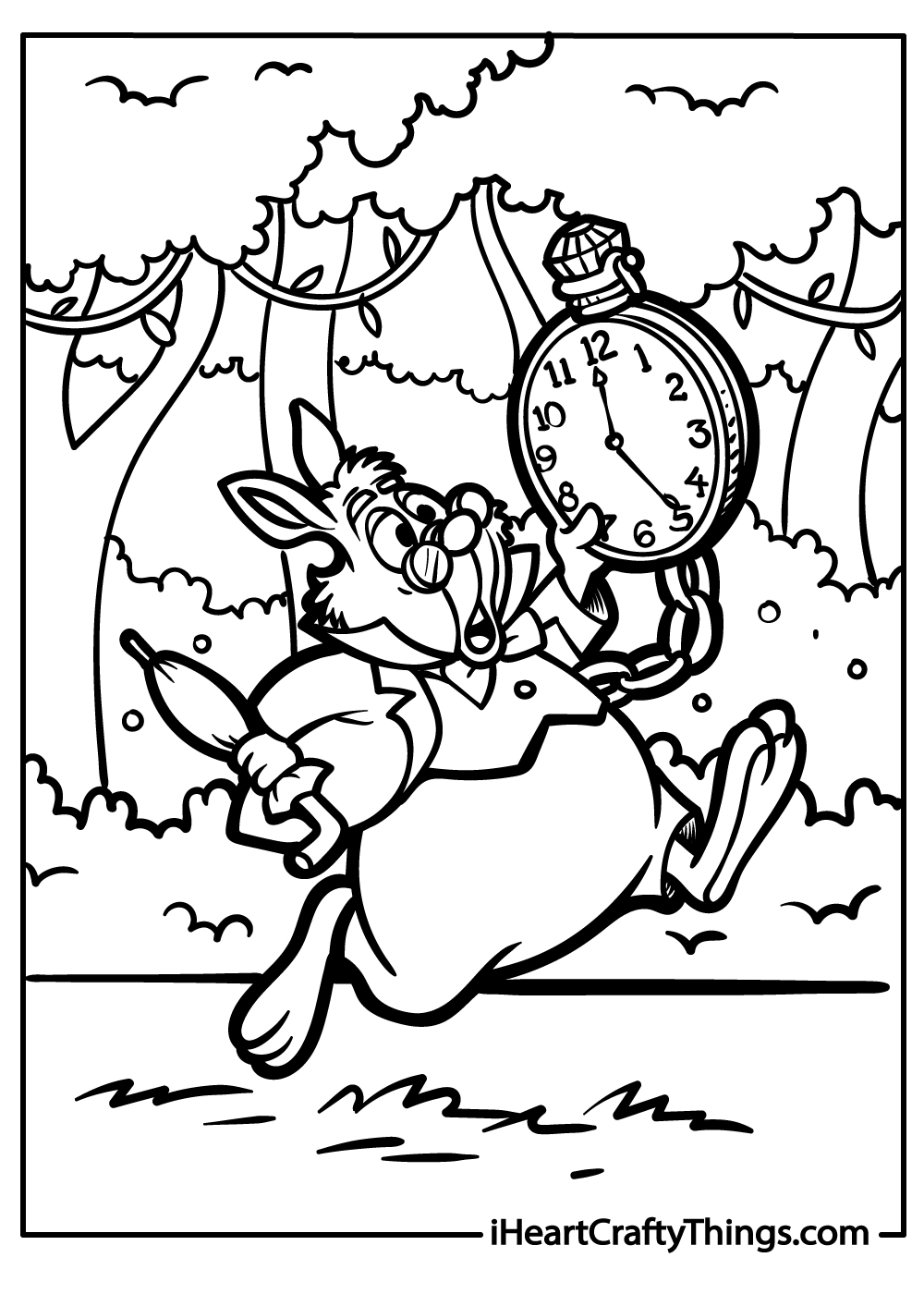 Alice in Wonderland coloring printable
