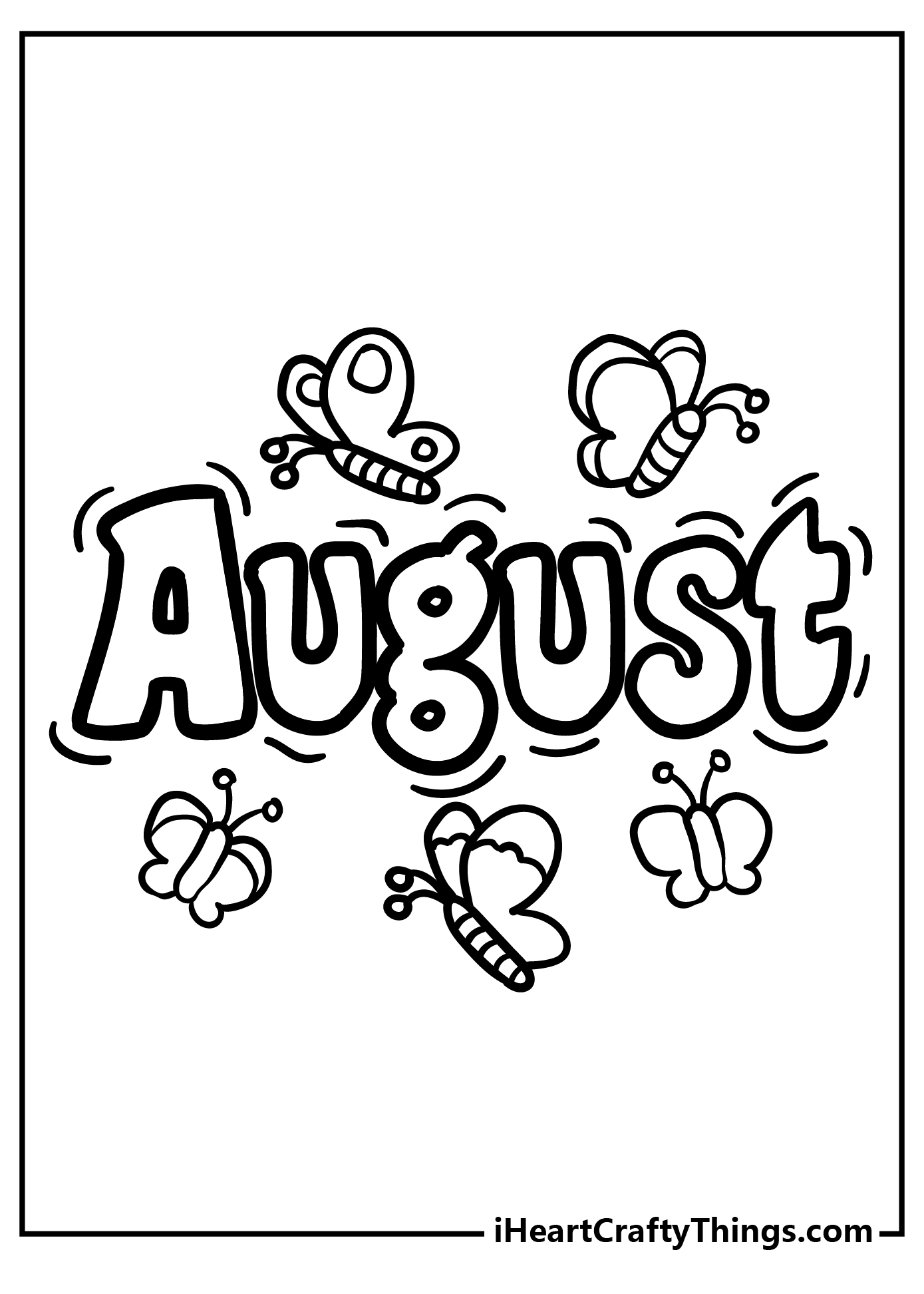 August coloring Book free printable