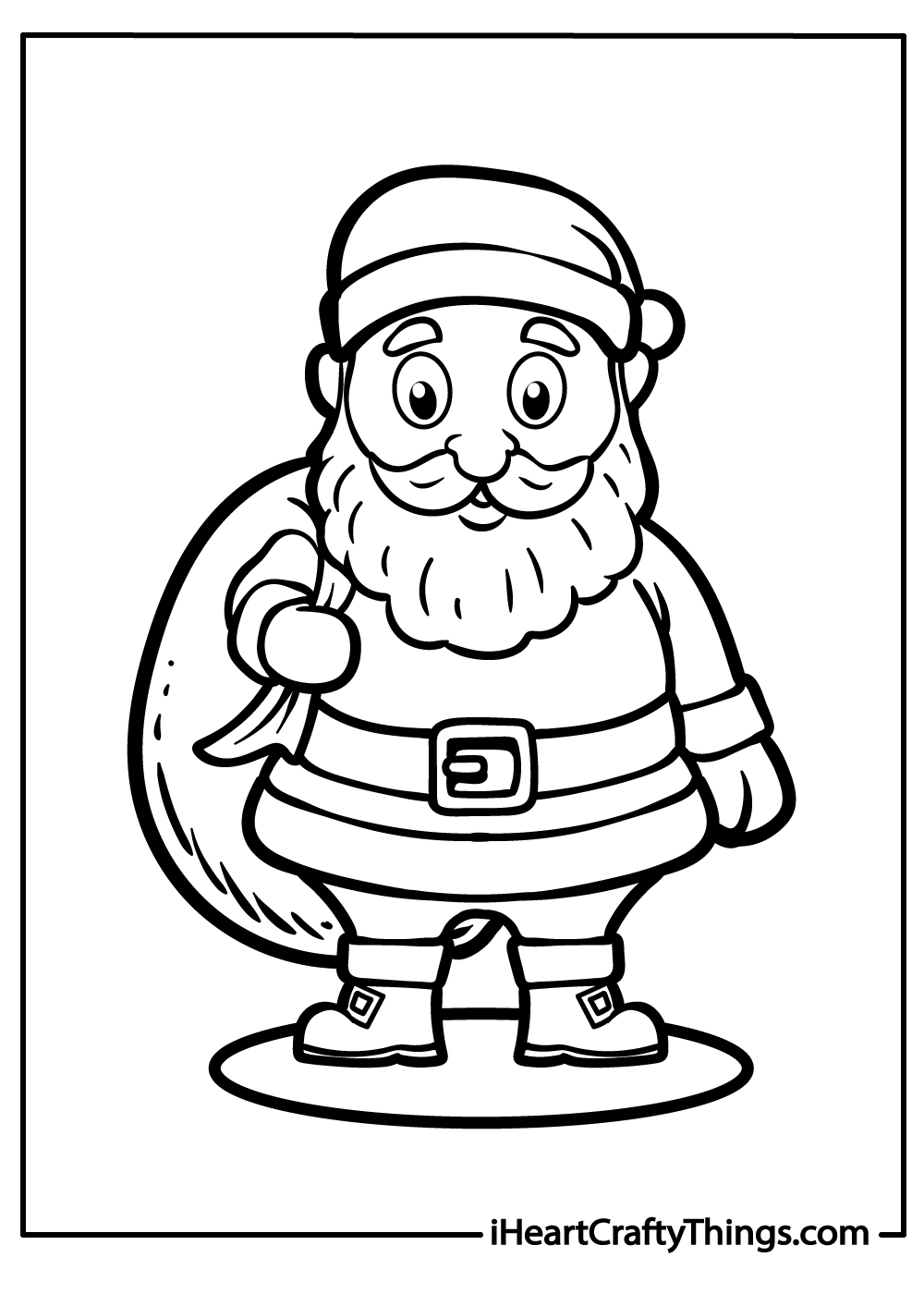 cute santa coloring printable