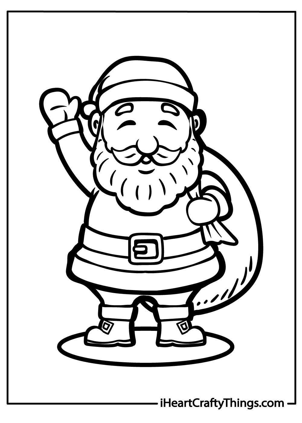 santa coloring sheet free download