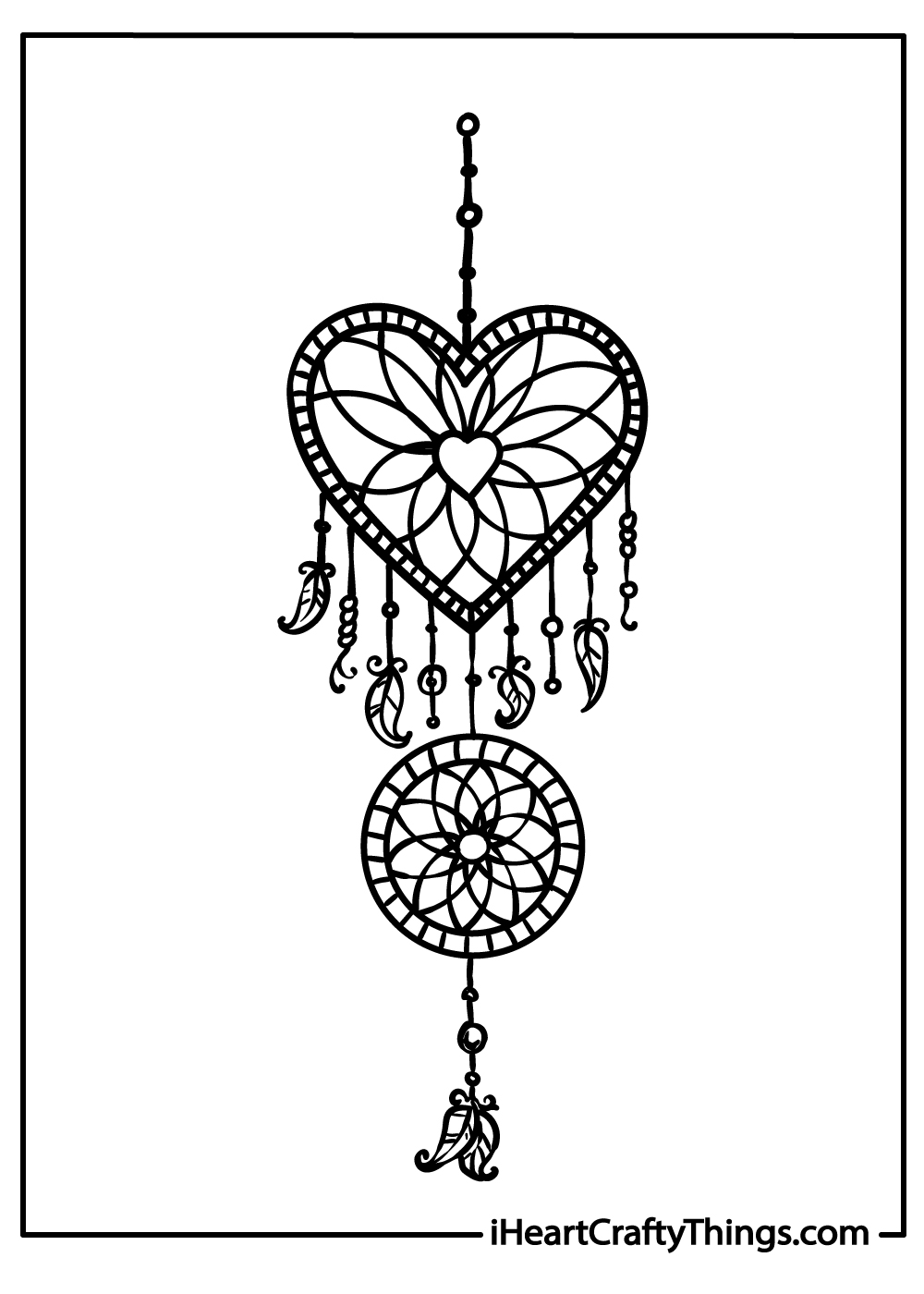original dream catcher coloring pages