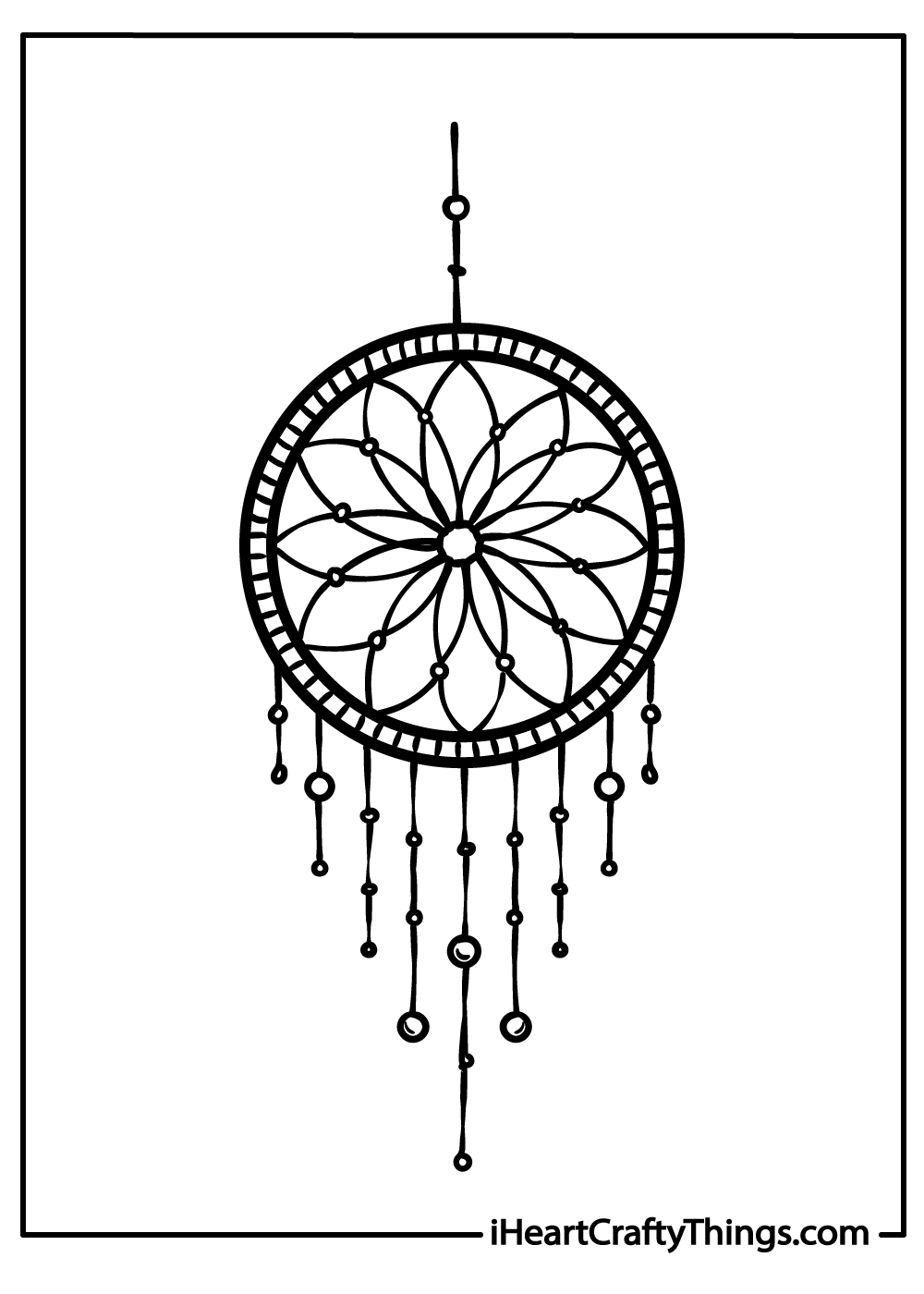 dream catcher coloring printable