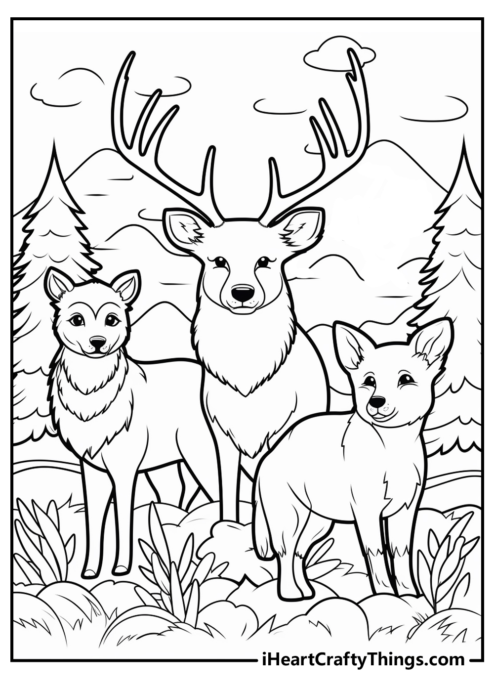 new forest animals coloring pages