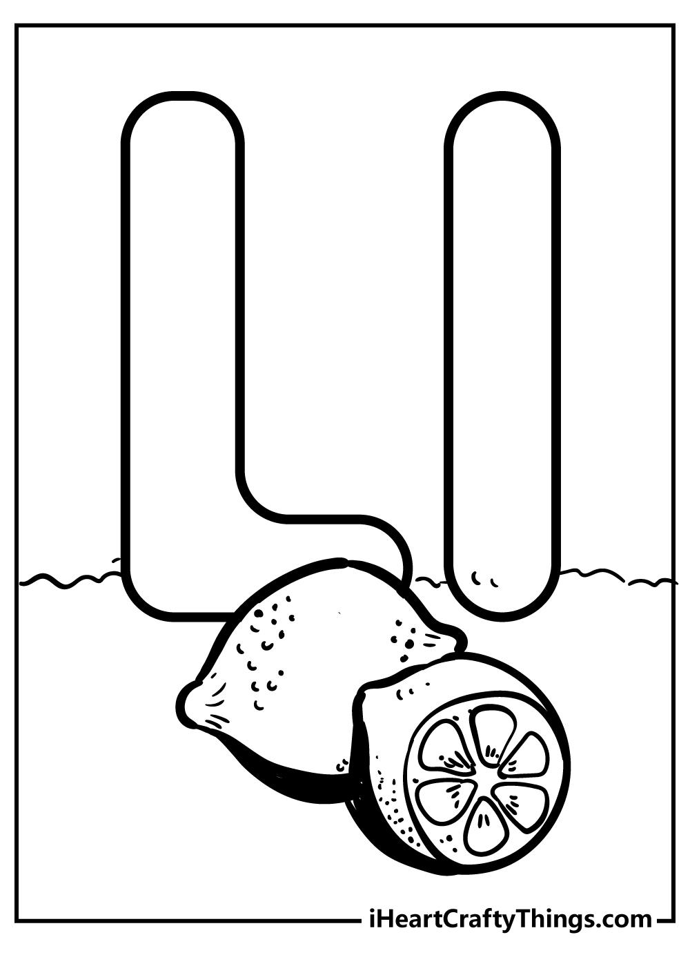 Letter L Coloring Book free printable