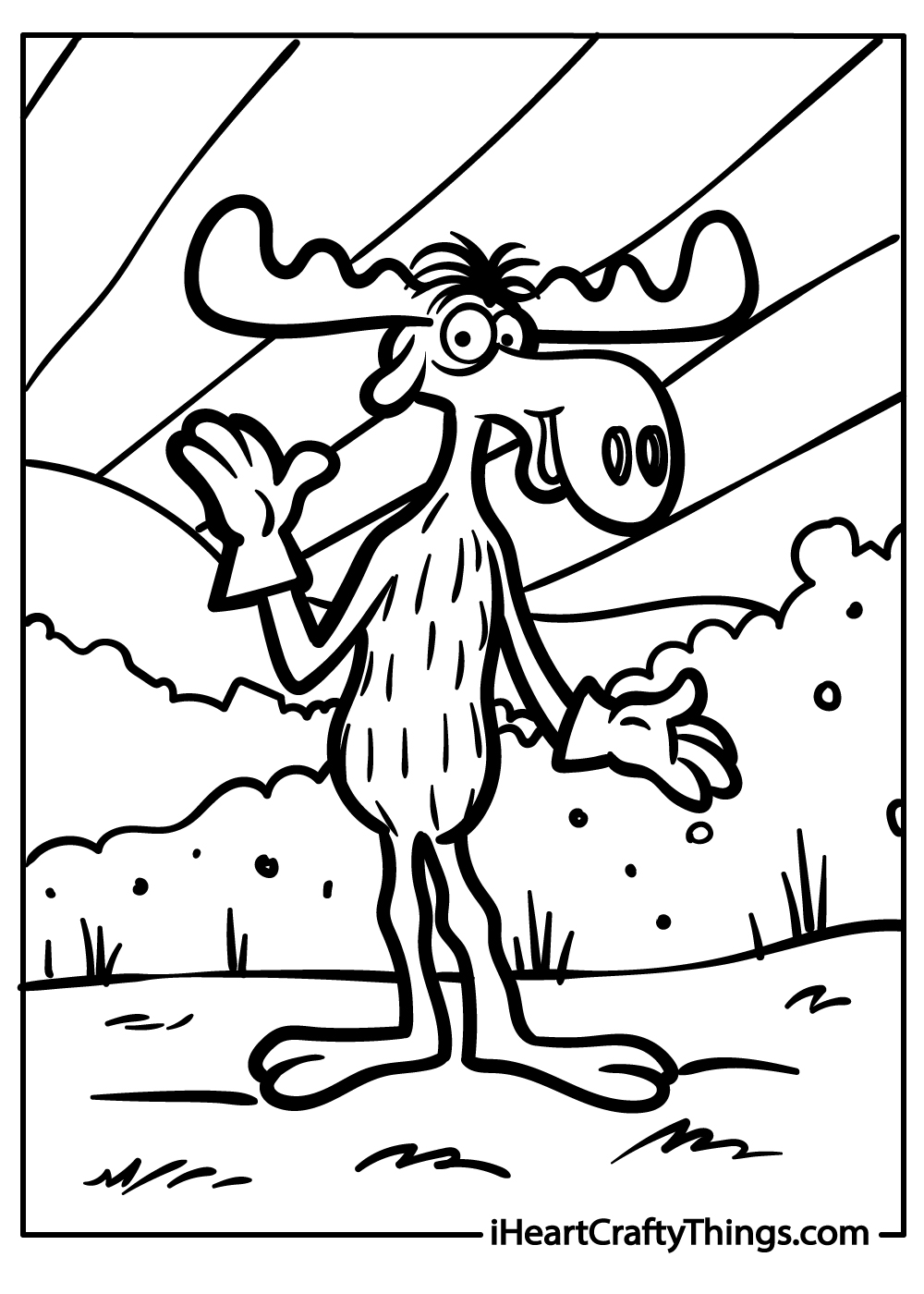 original moose coloring printable