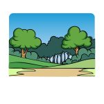 how to draw a Simple Landscape image
