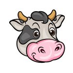 how to draw a Cow’s Face image
