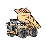 how to draw a Dump Truck image