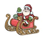 how to draw a Santa Sleigh image