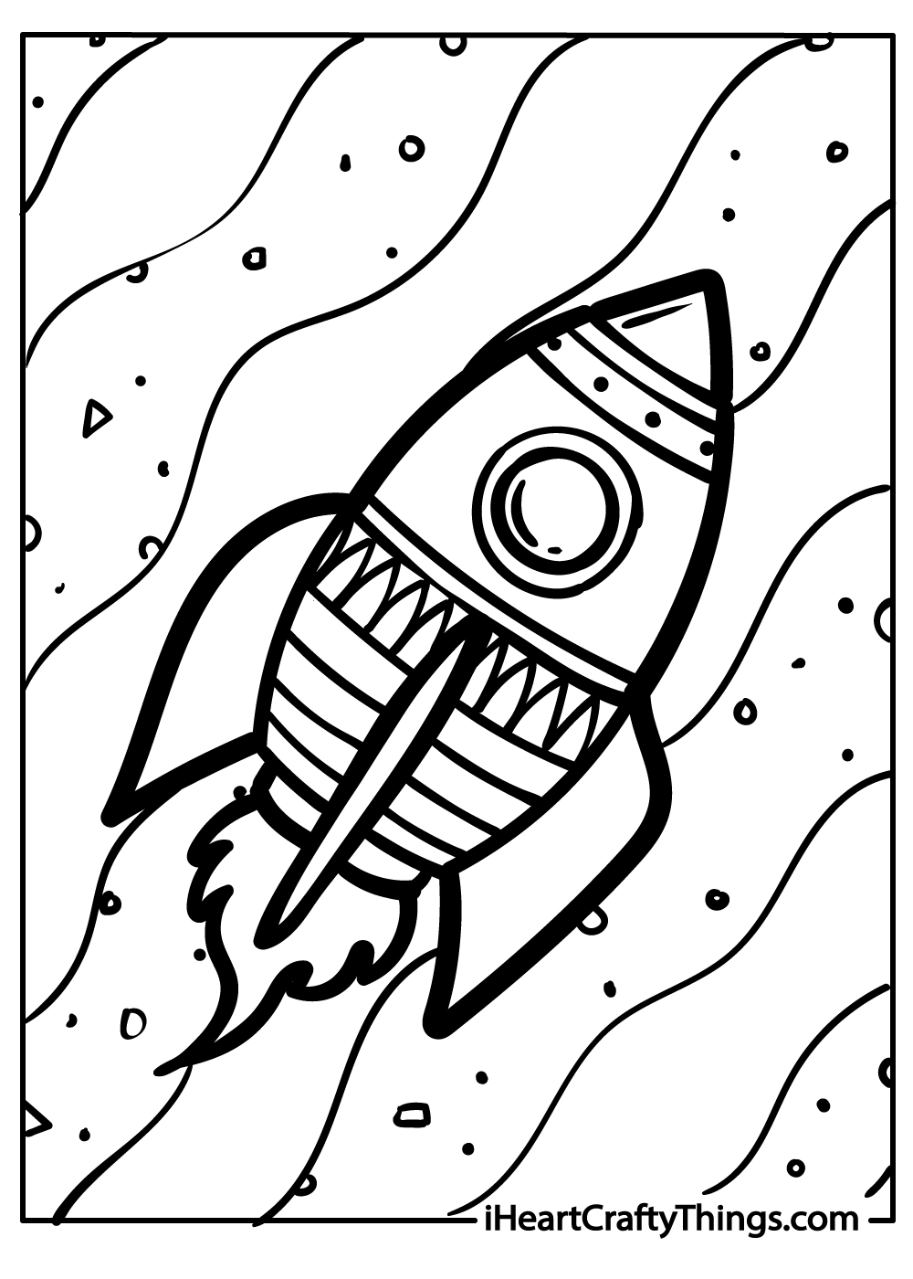 rocket coloring printable