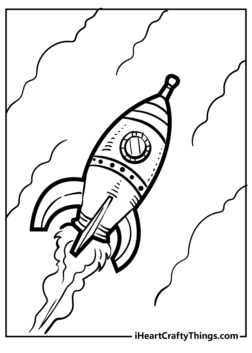 Rocket Coloring Pages for kids free download