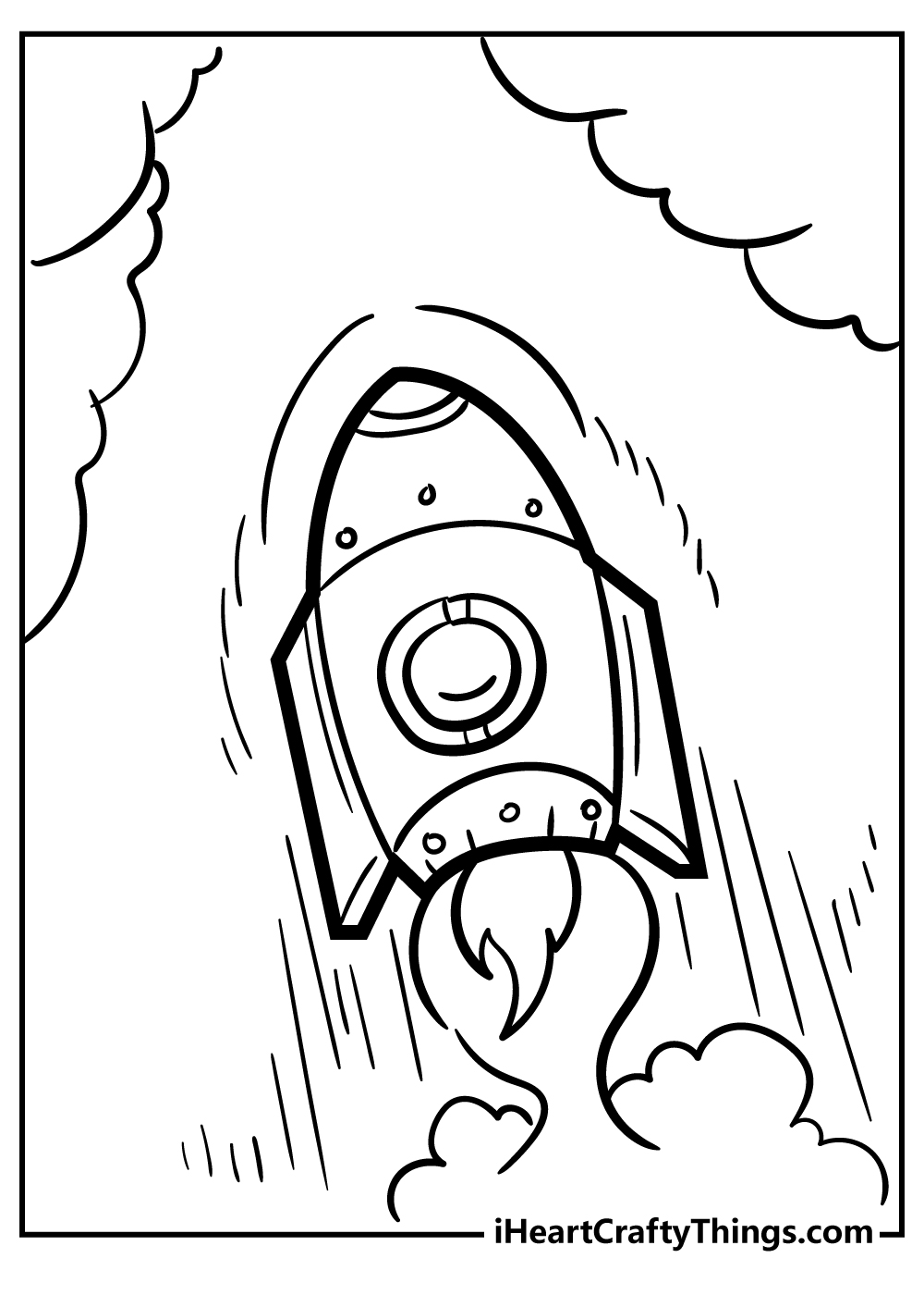 Rocket Coloring Book free printable