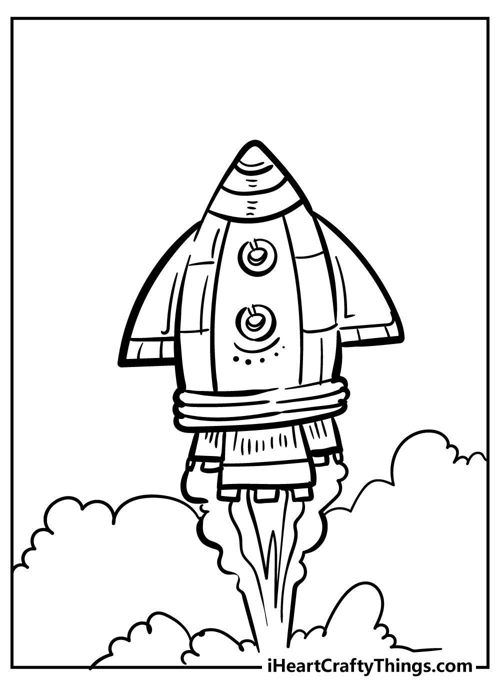 Rocket Coloring Book for kids free printable
