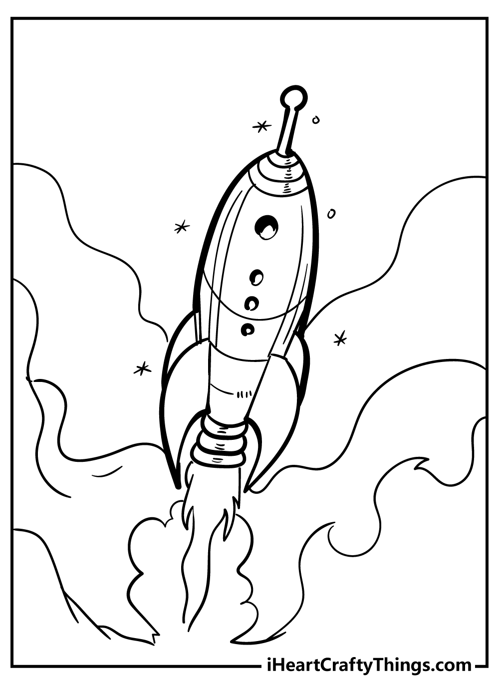 Rocket Coloring Sheet for children free download