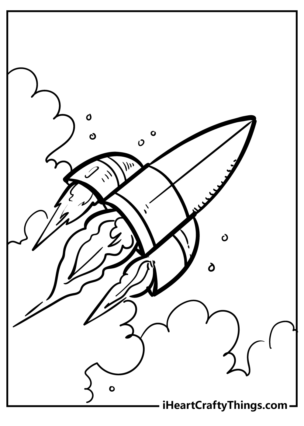Rocket Coloring Original Sheet for children free download