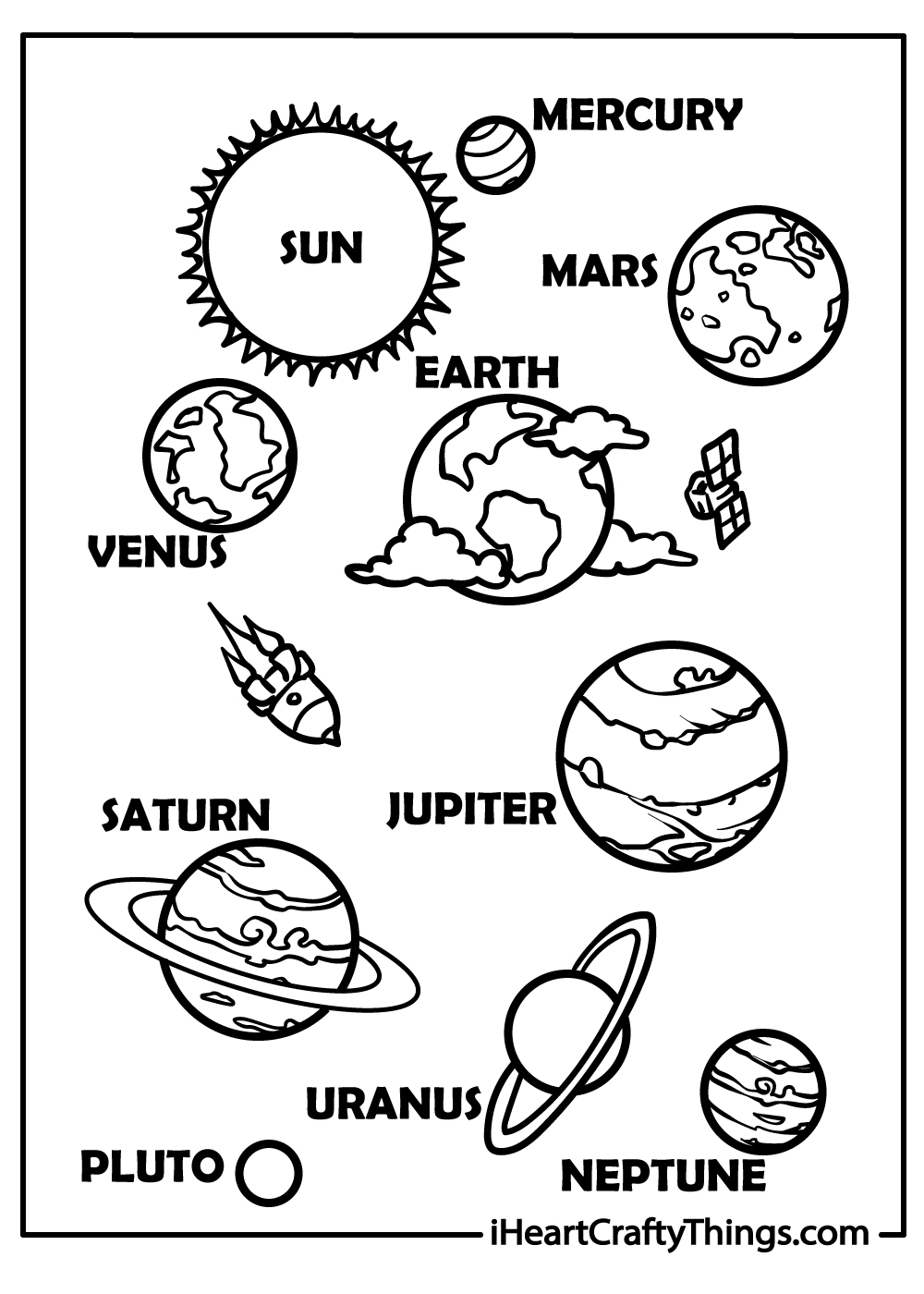 solar system coloring pages