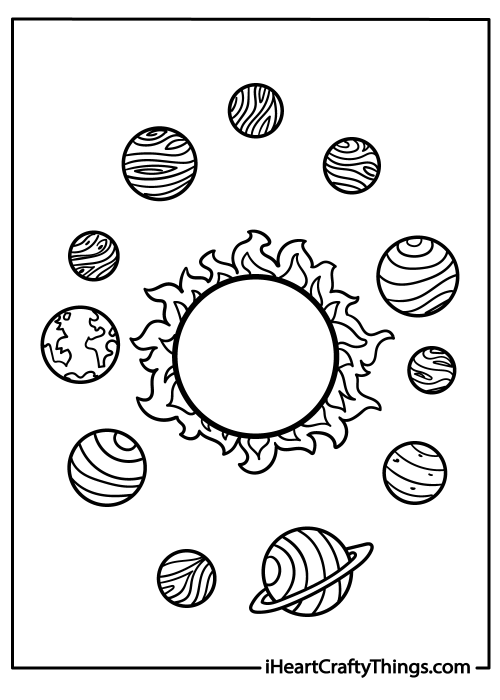 original solar system coloring printable