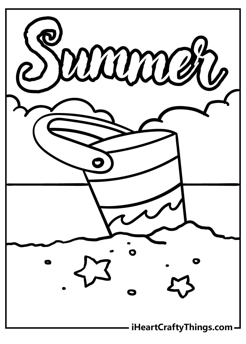 Summer camping coloring page
