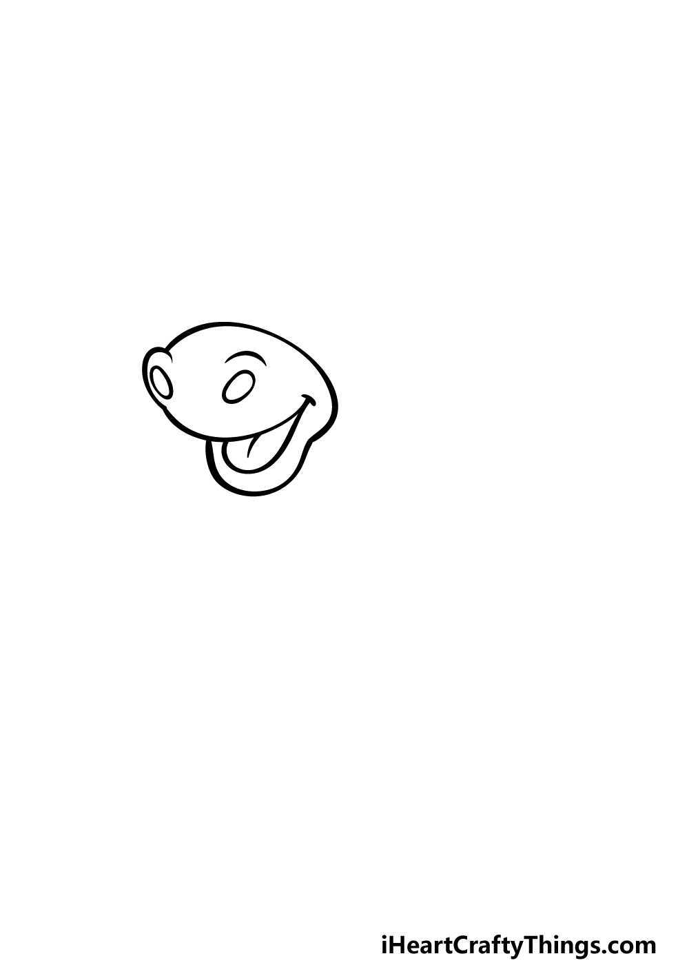 how to draw a cartoon zebra step 1