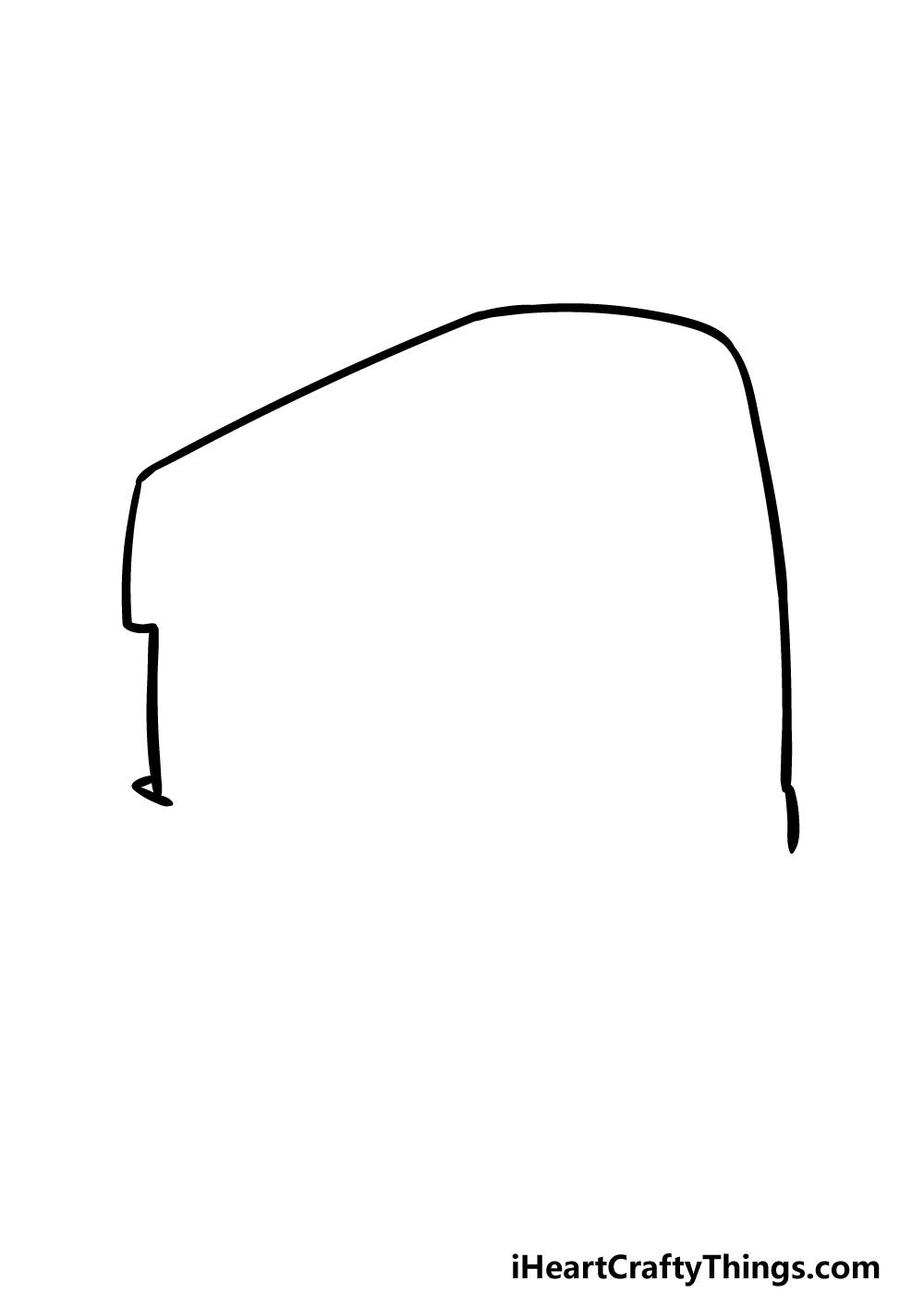 how to draw a cartoon bus step 1