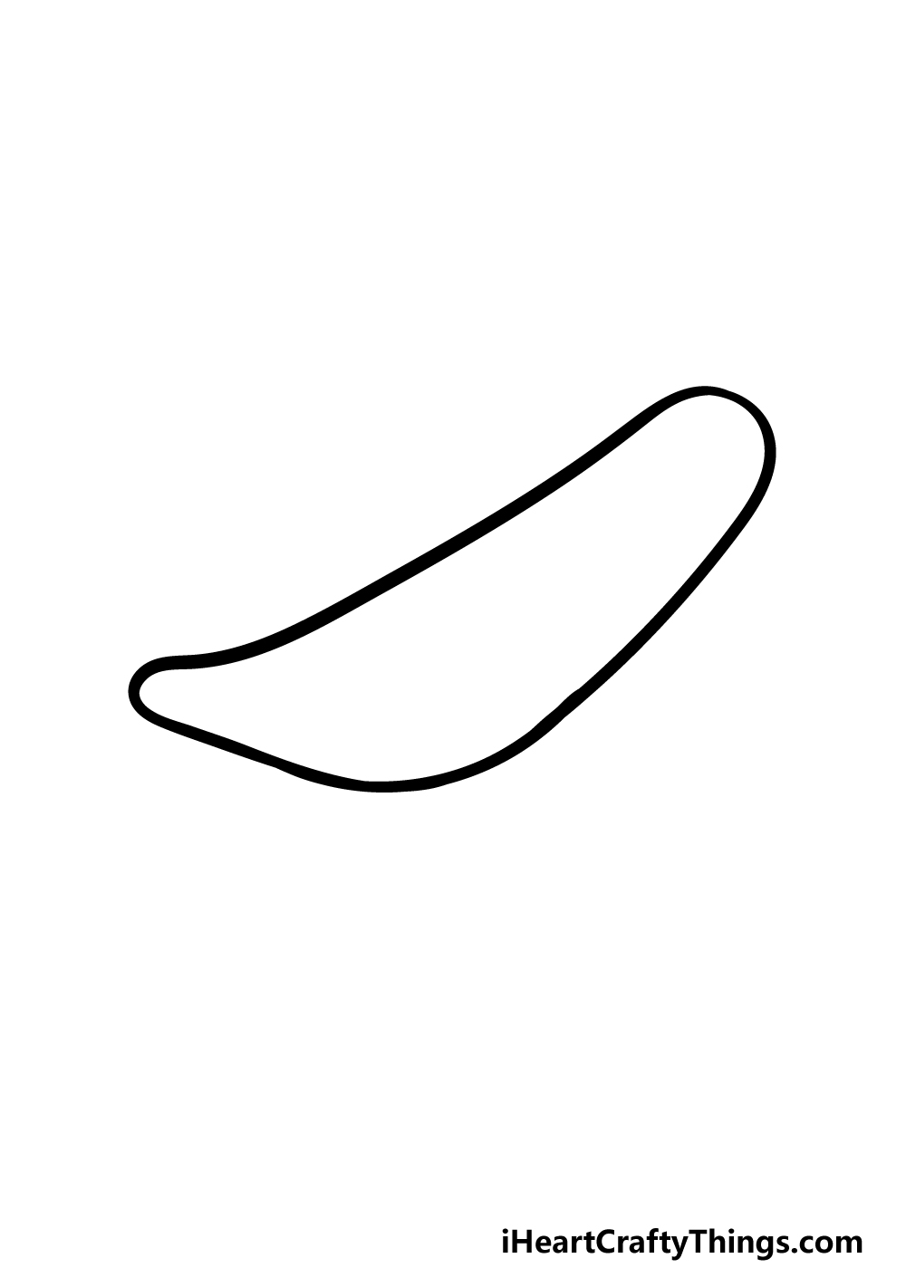 how to draw a cartoon skateboard step 1