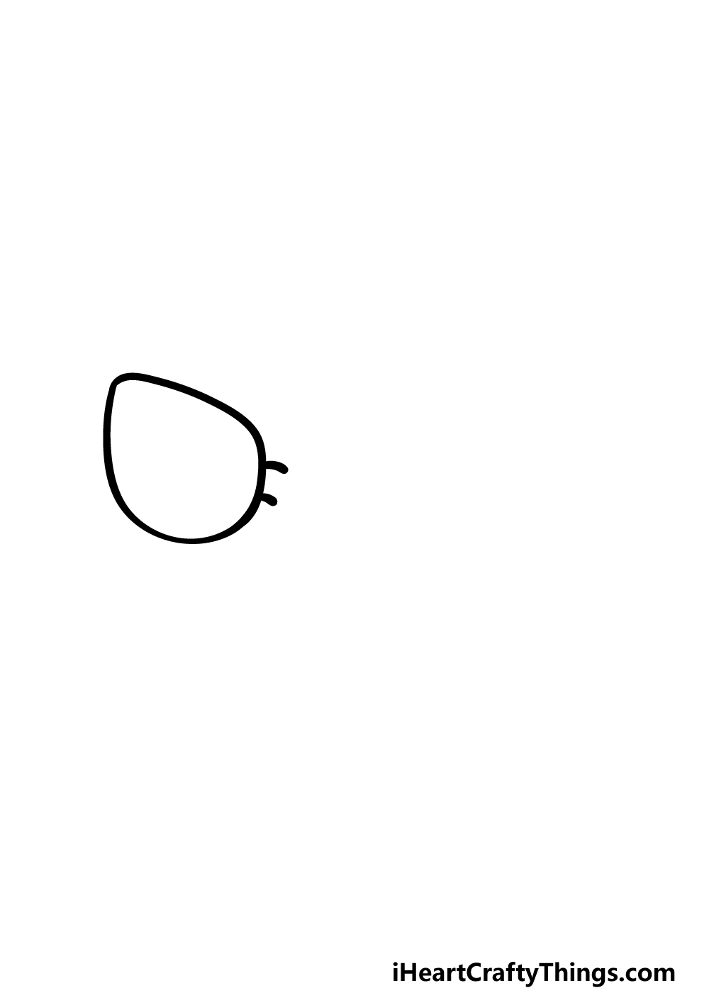 how to draw cartoon sunglasses step 1