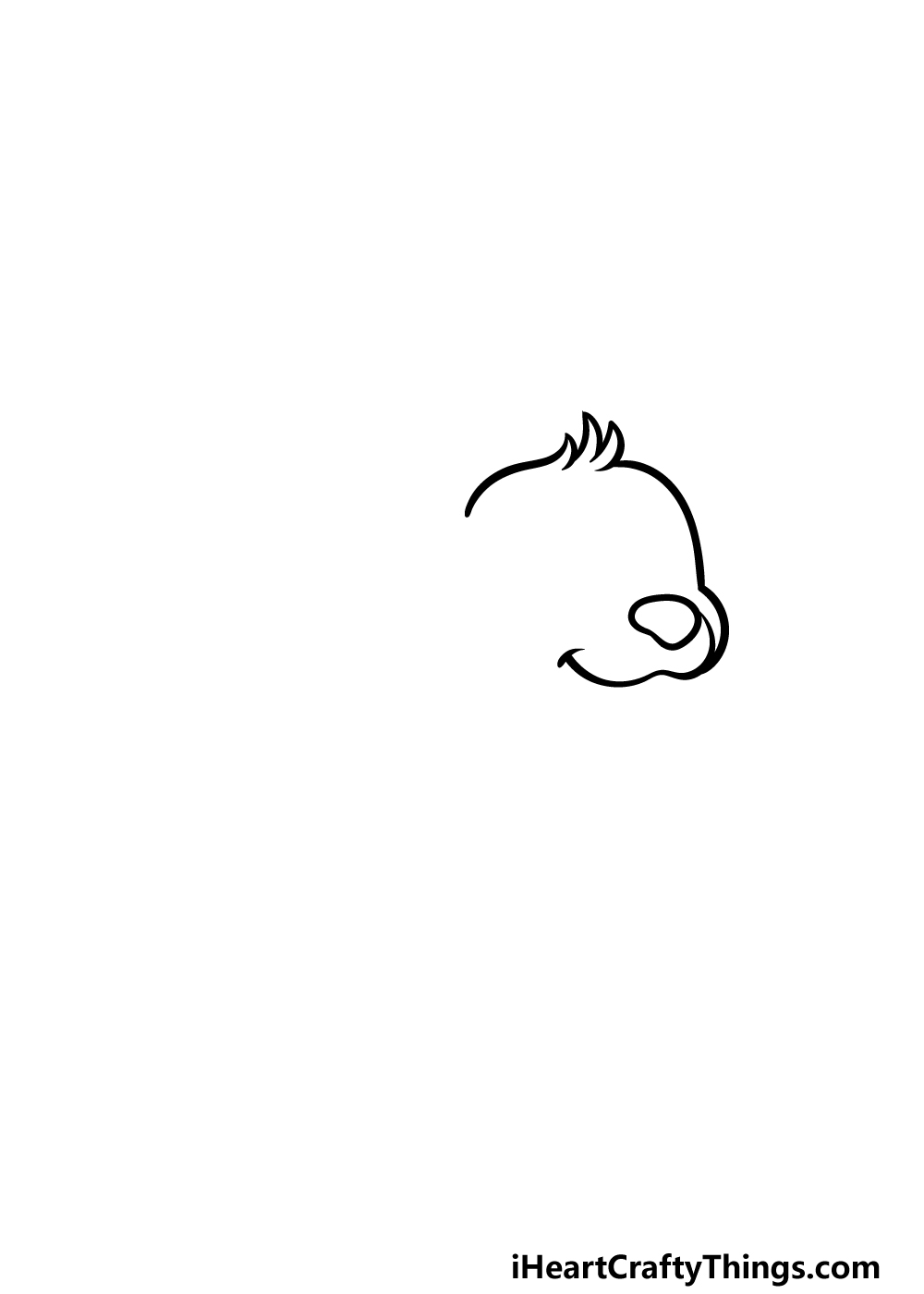how to draw a cartoon puppy step 1