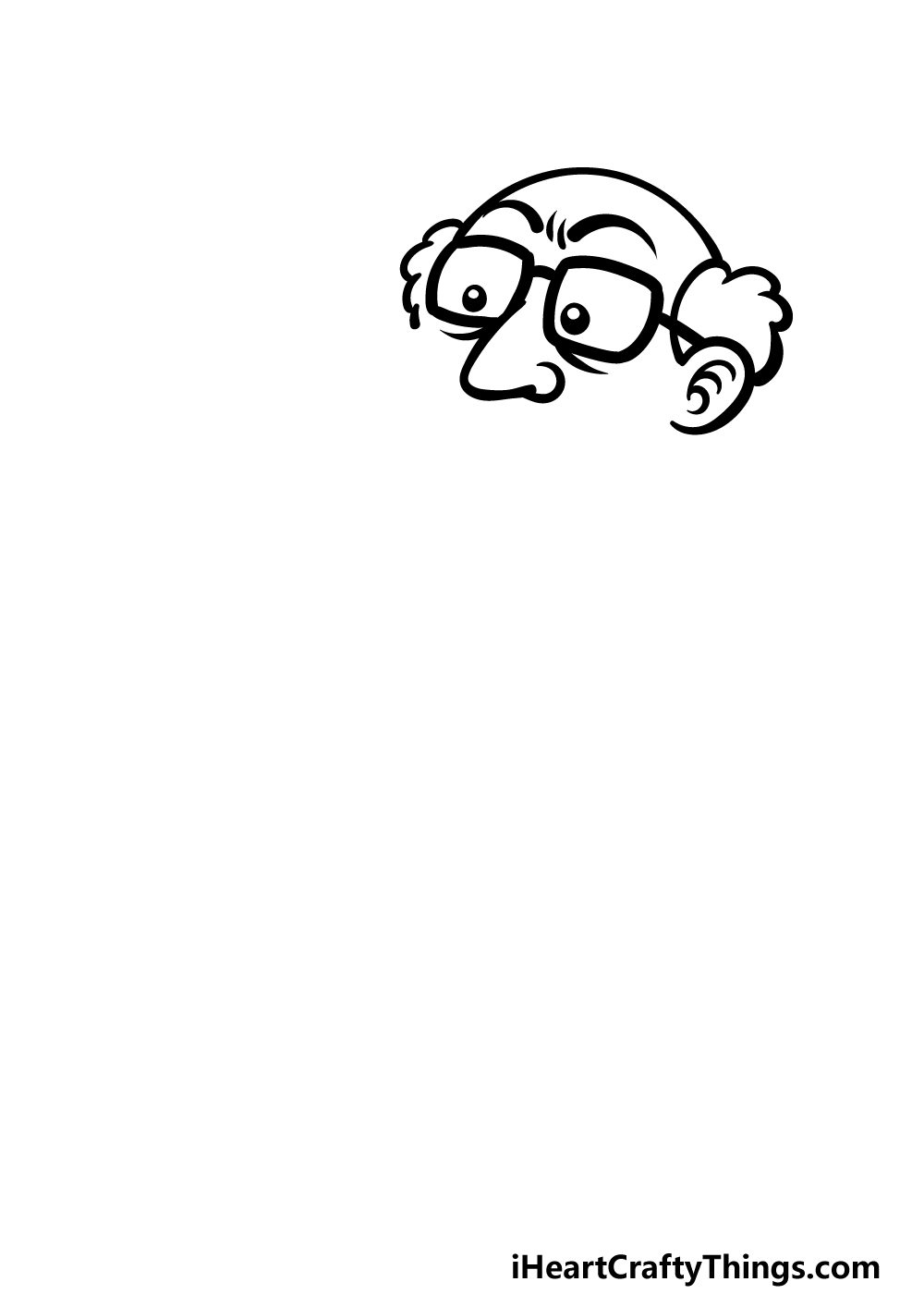 how to draw a cartoon scientist step 1