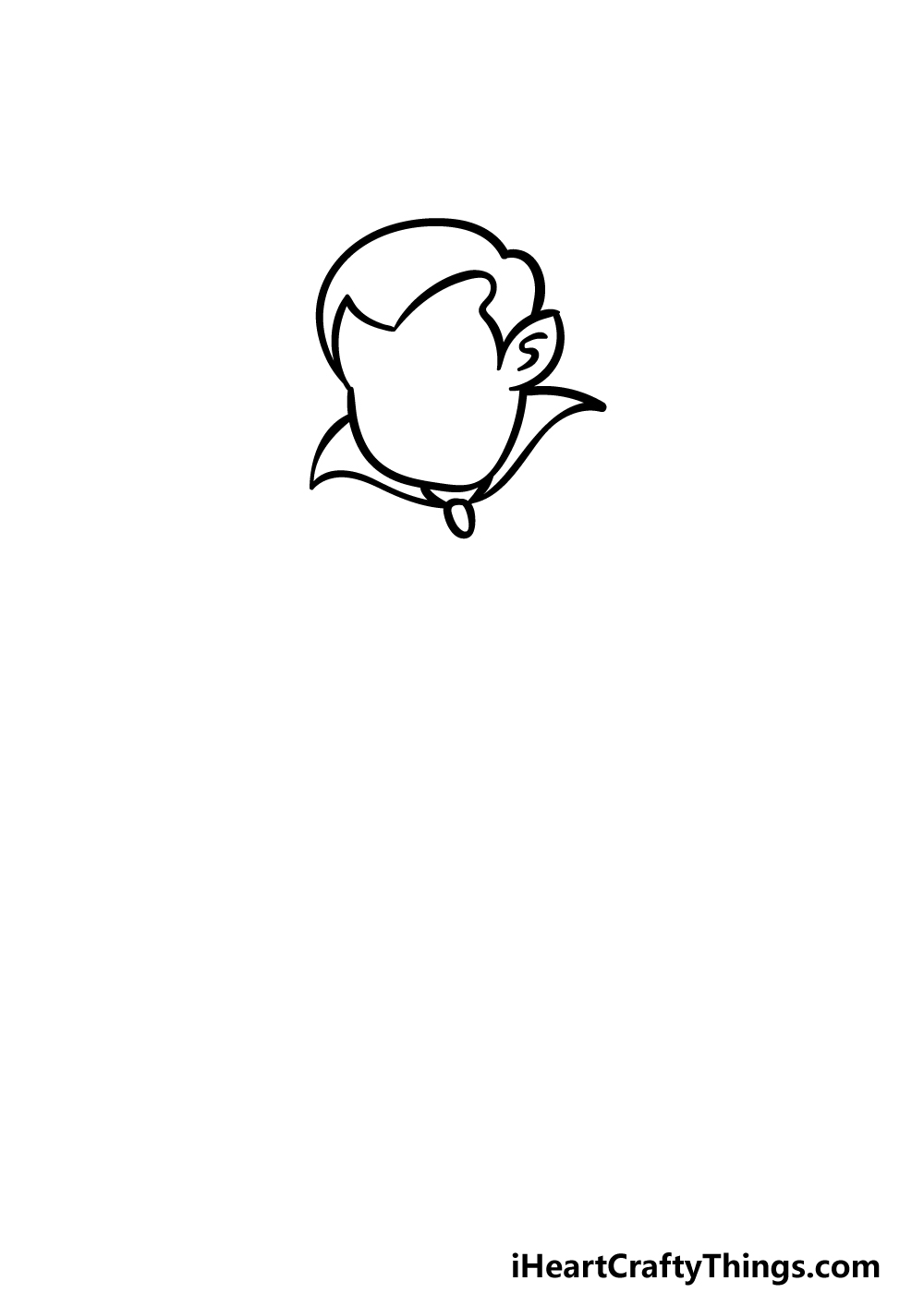 how to draw a cartoon vampire step 1