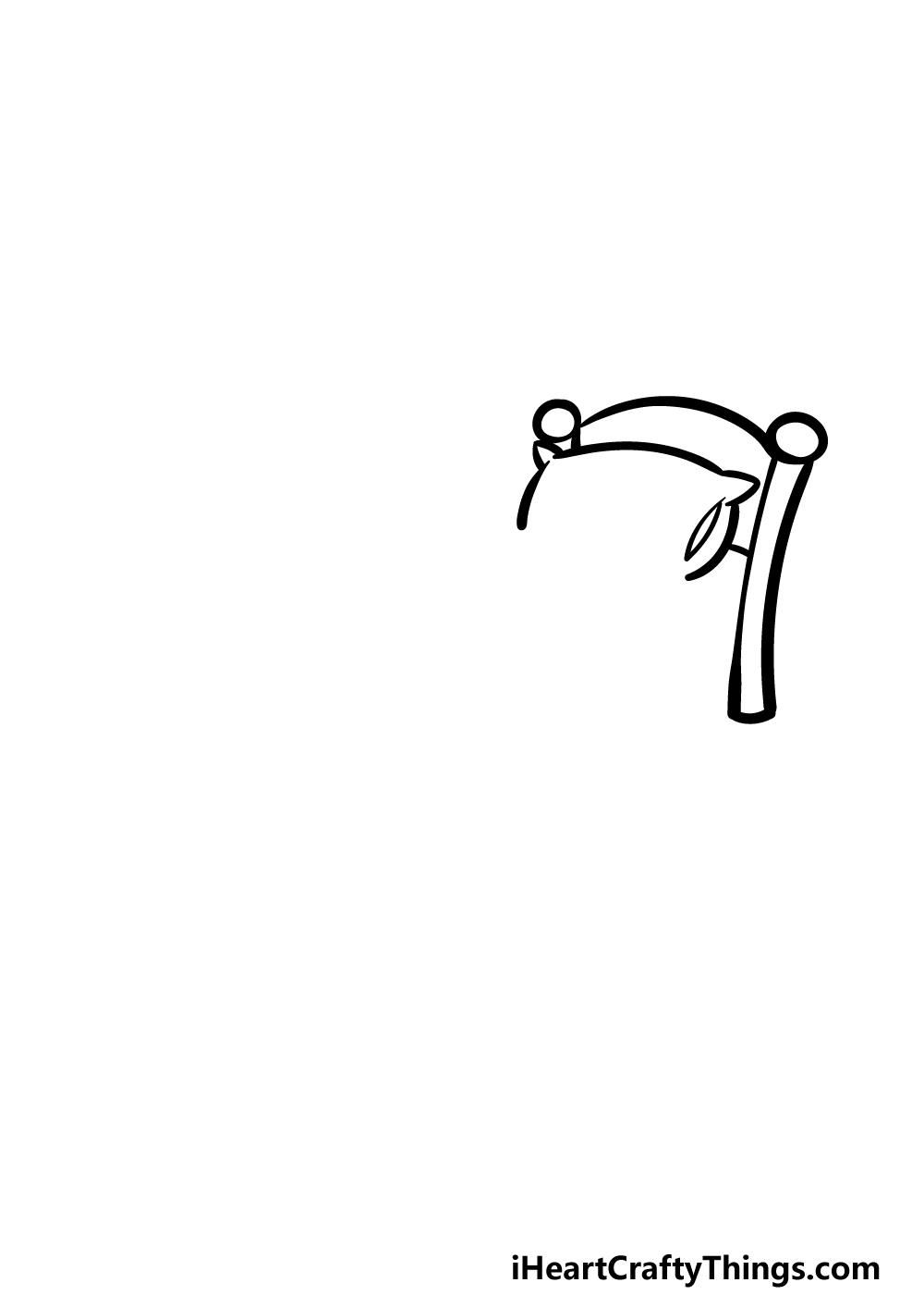 how to draw a cartoon bed step 1