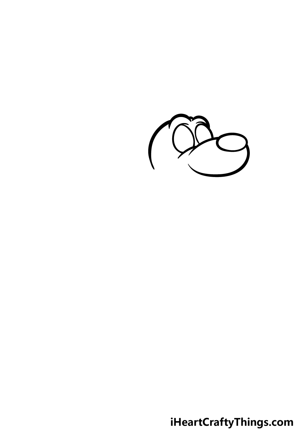 how to draw a cartoon seal step 1