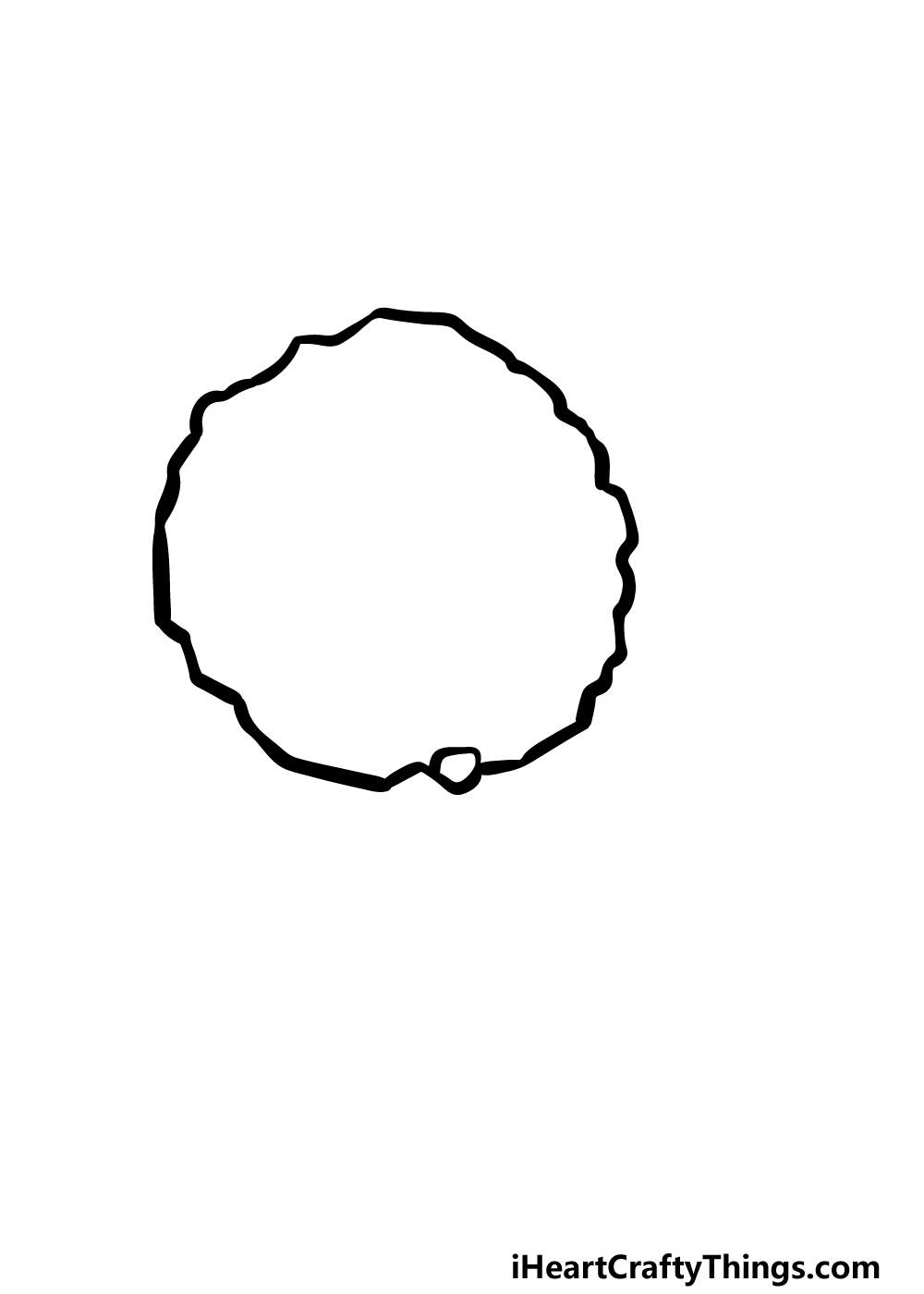 how to draw a cartoon cookie step 1