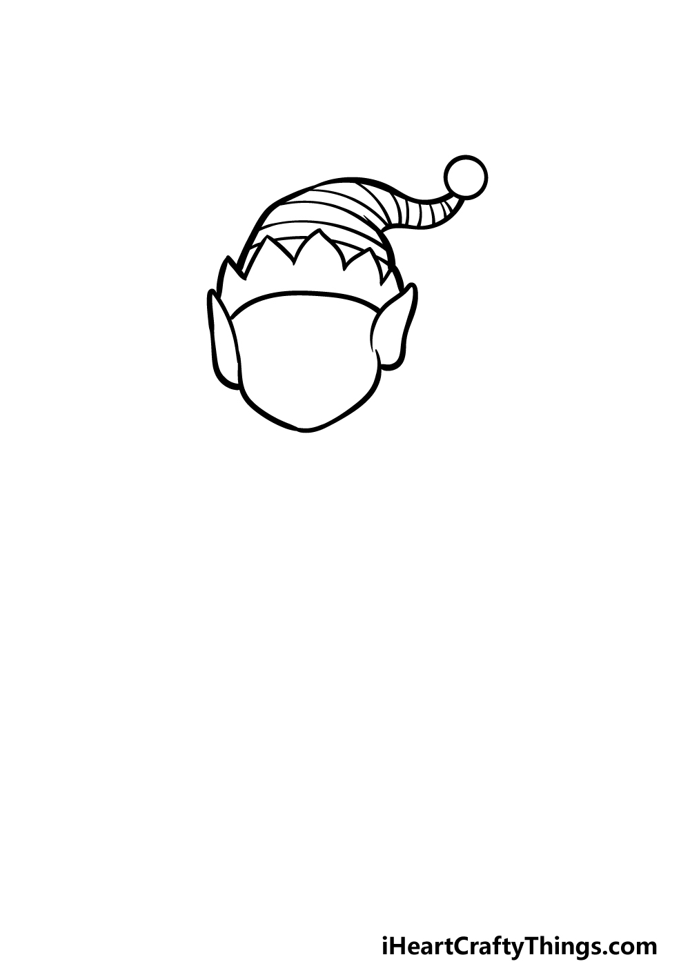 how to draw a cartoon elf step 1