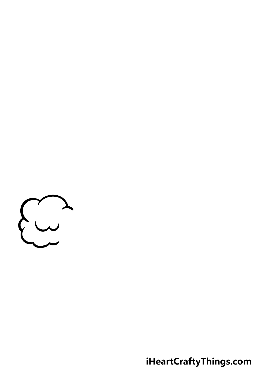 how to draw a cartoon rainbow step 1