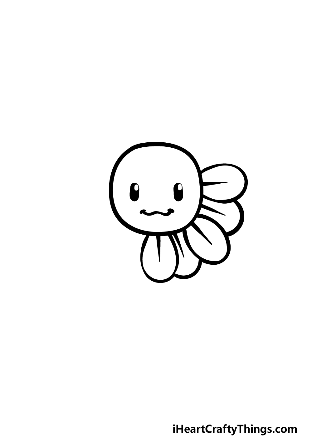how to draw a cartoon sunflower step 2
