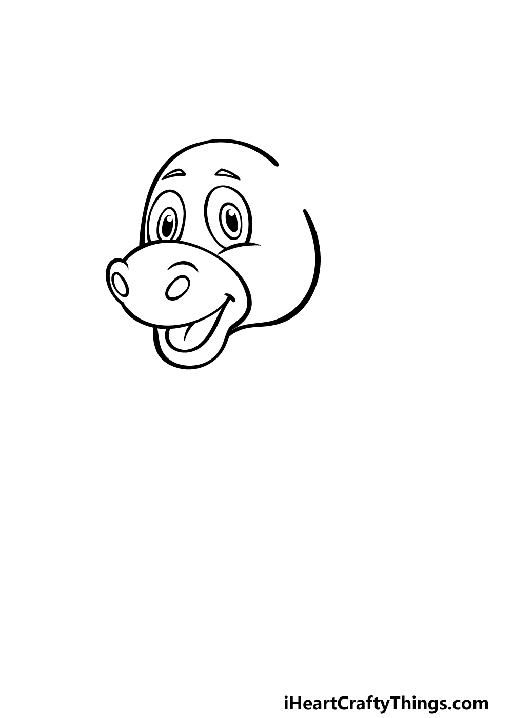 how to draw a cartoon zebra step 2