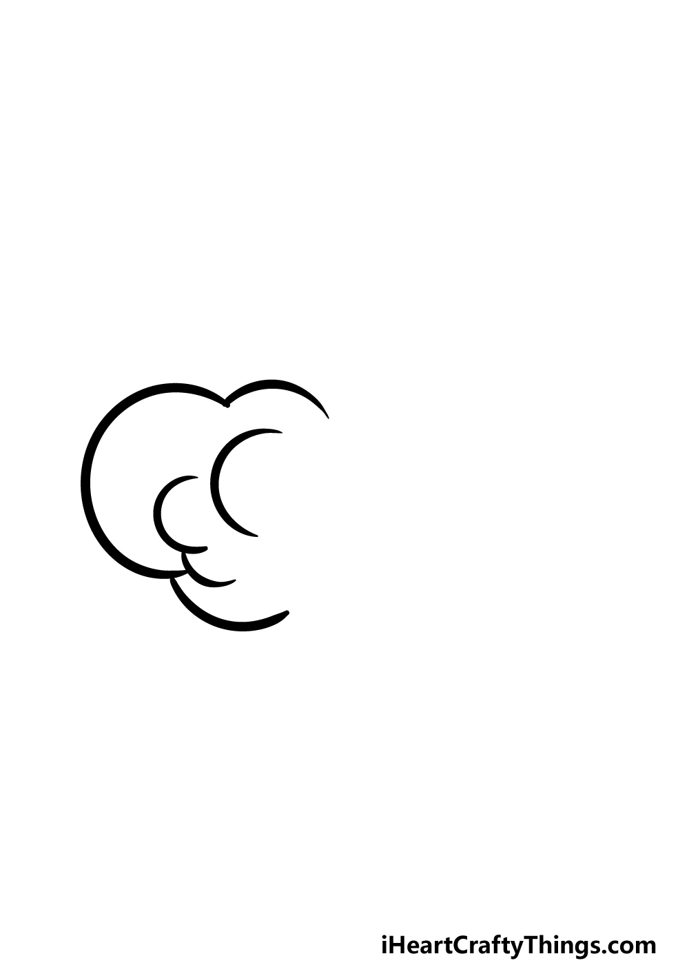 How to Draw A Cartoon cloud step 2