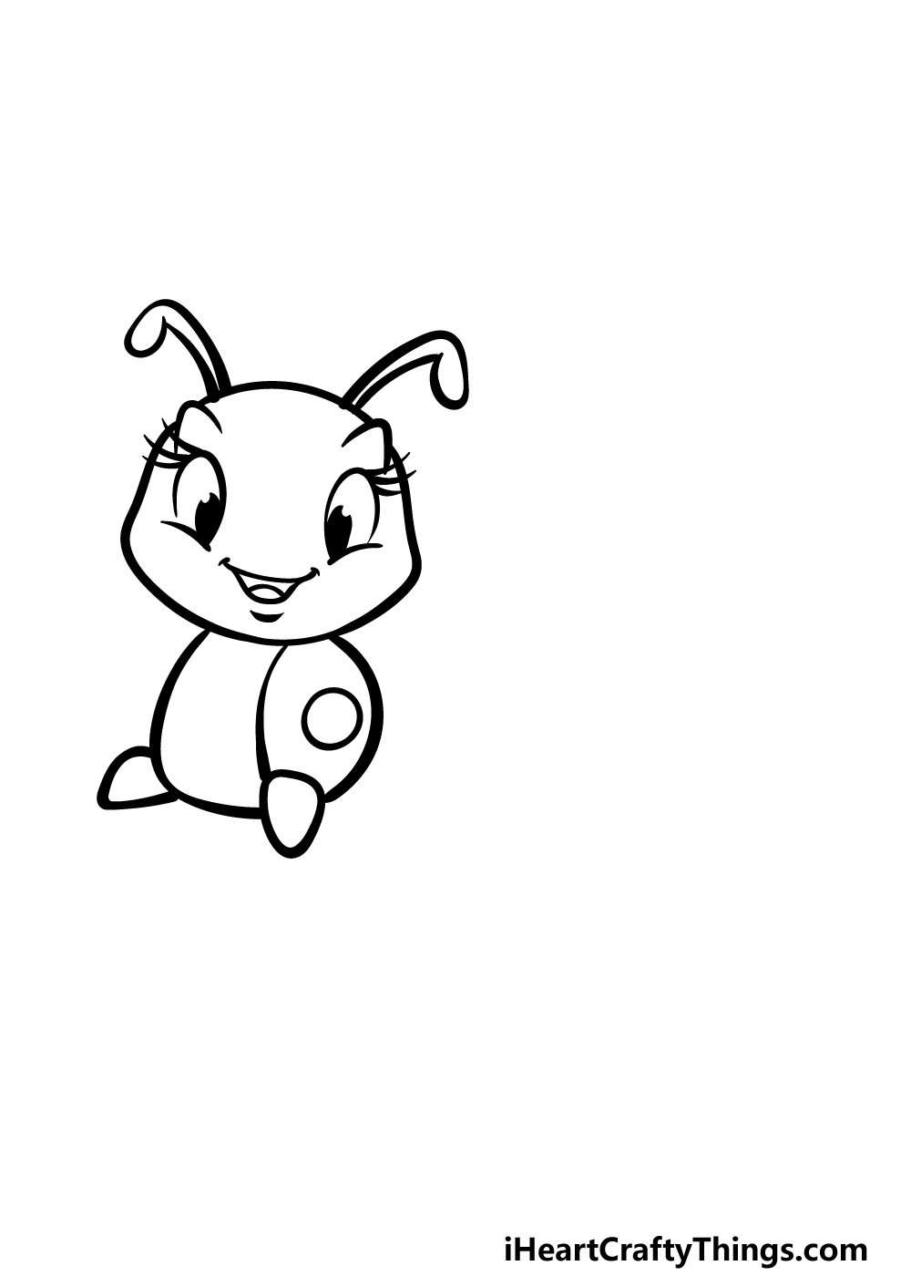 how to draw a cartoon caterpillar step 2