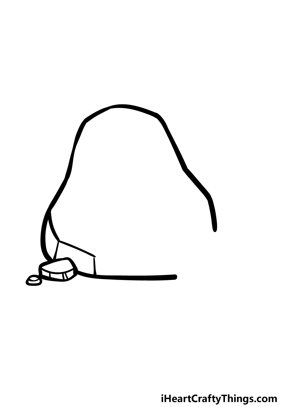 how to draw a cartoon rock step 2