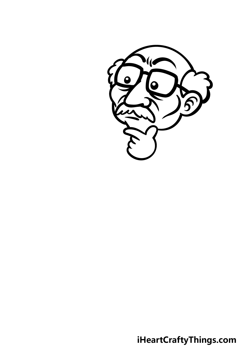 how to draw a cartoon scientist step 2