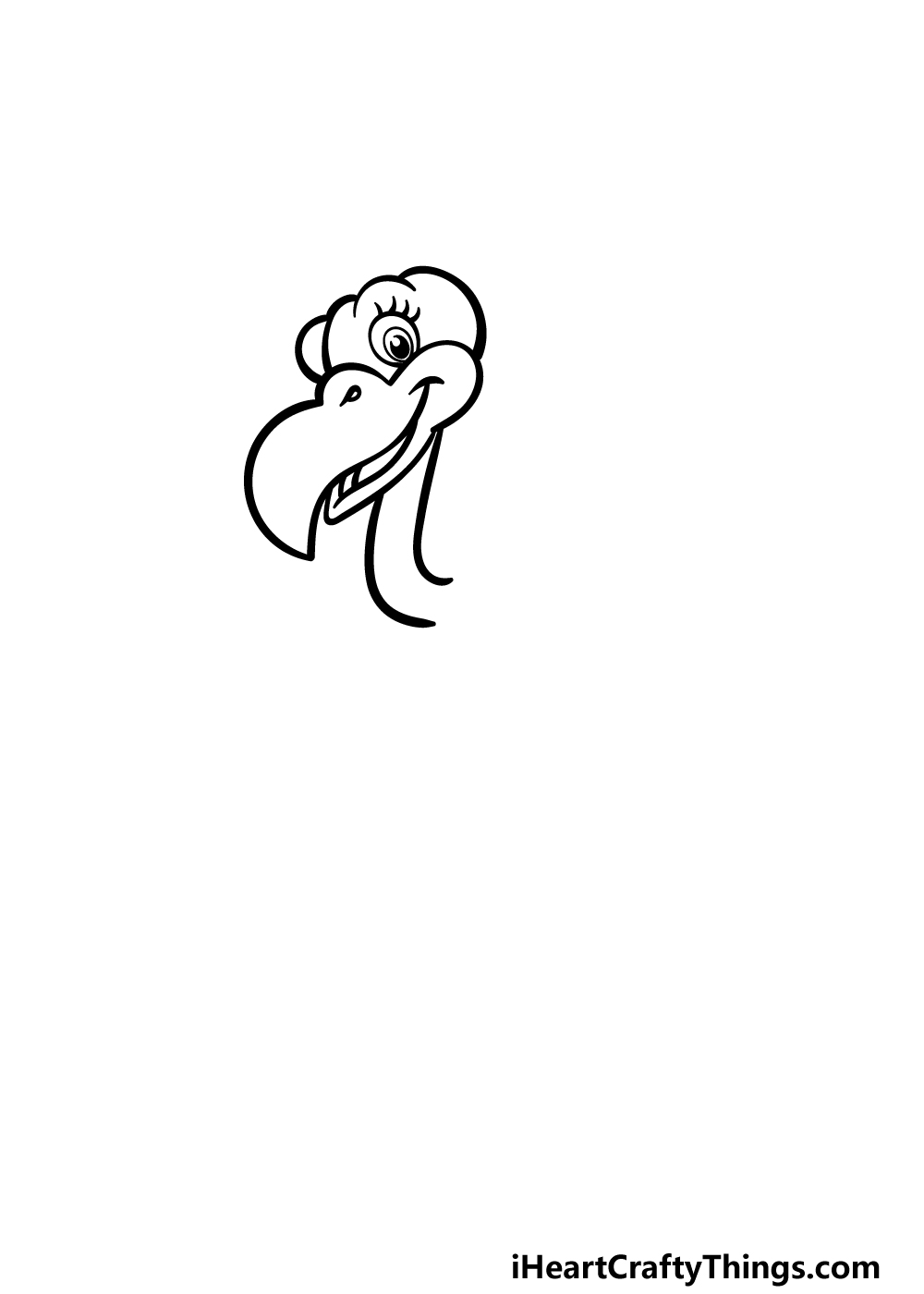 how to draw a cartoon vulture step 2
