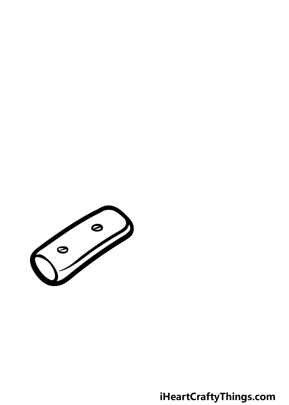 how to draw a cartoon knife step 2
