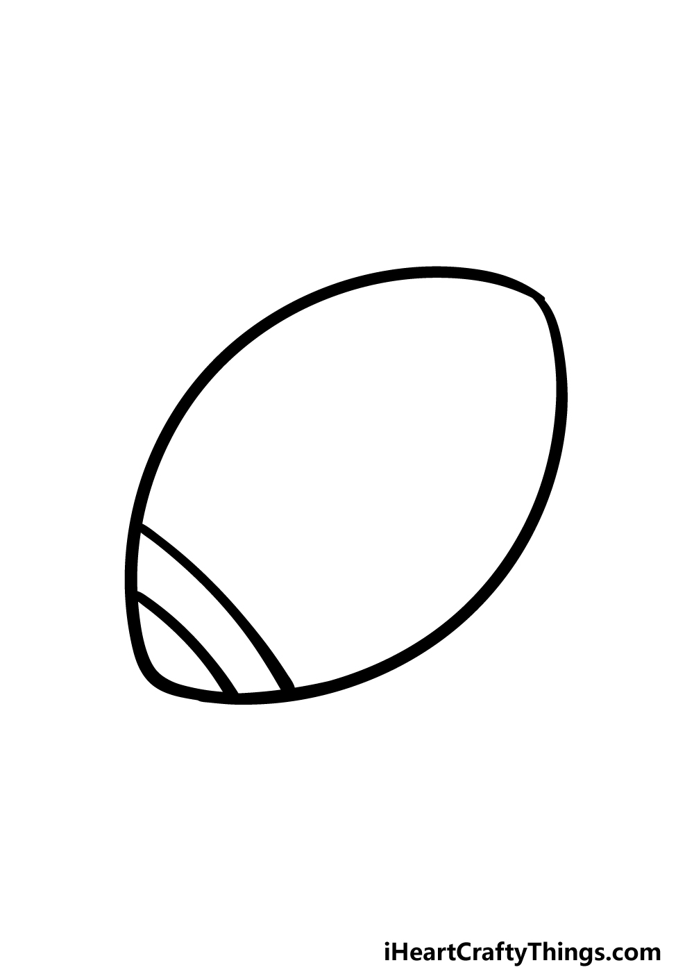 how to draw a cartoon football step 2