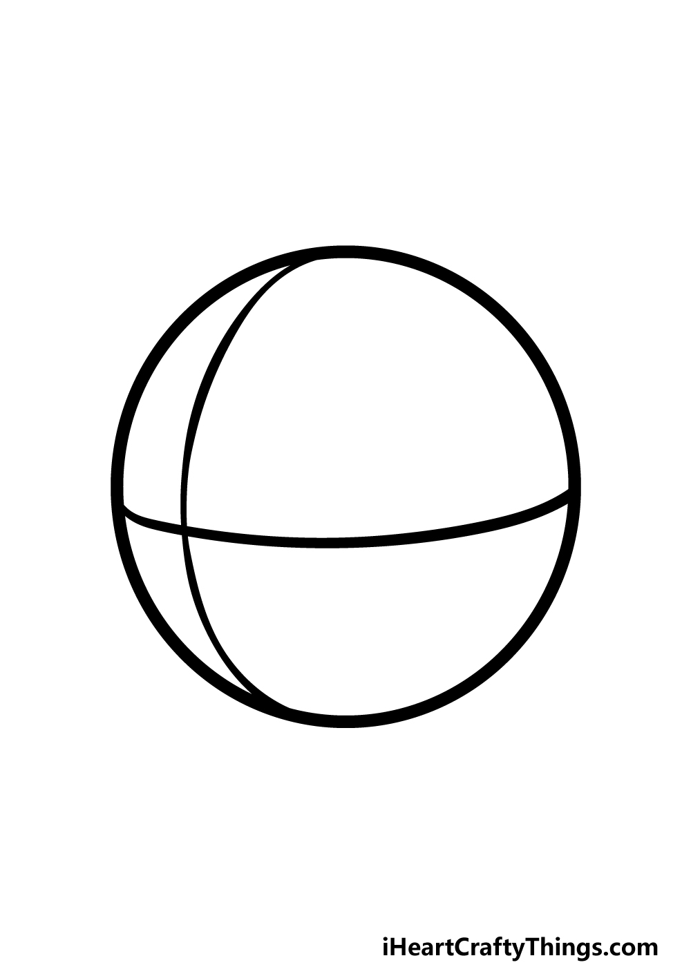 how to draw a cartoon basketball step 3