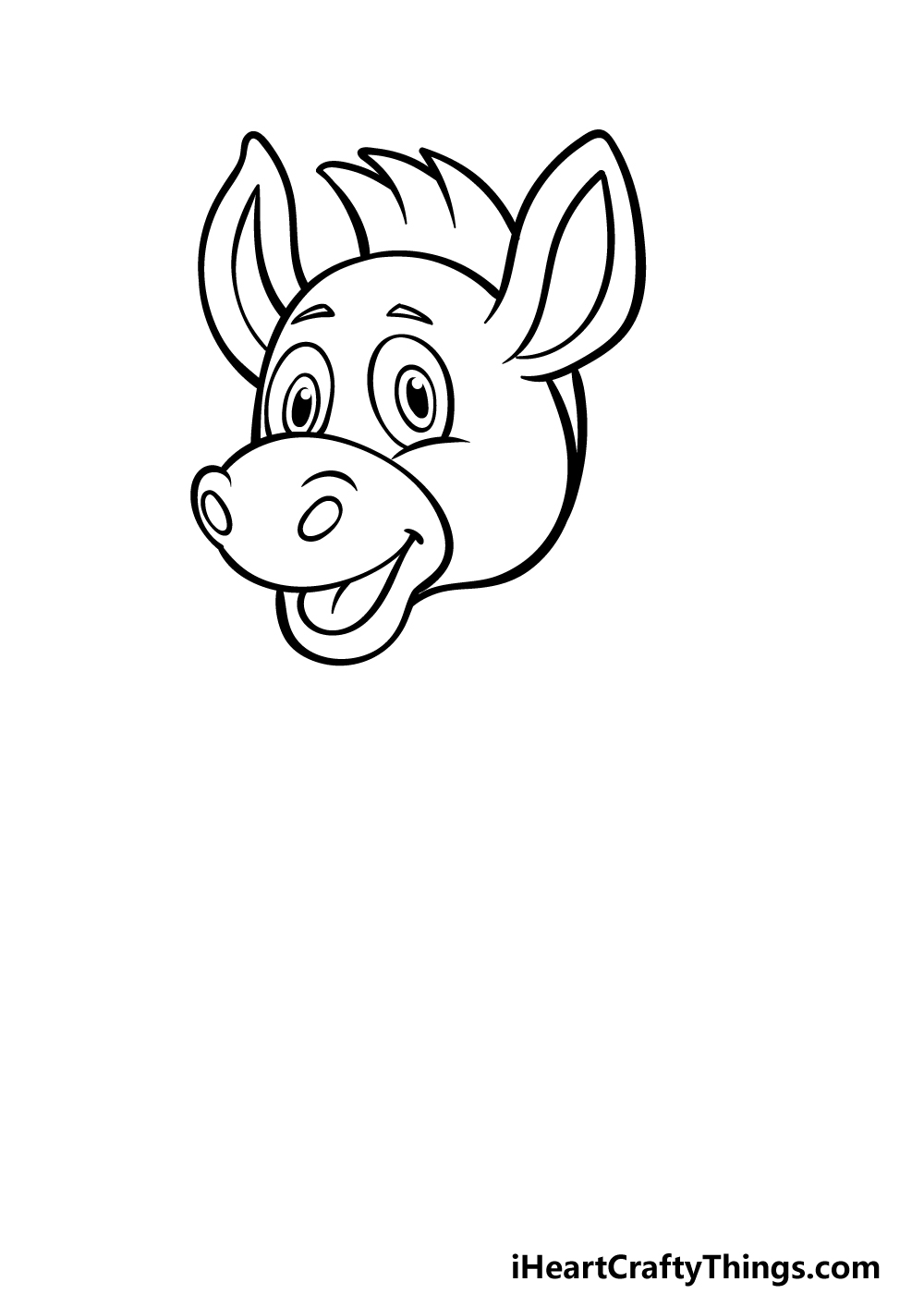 how to draw a cartoon zebra step 3