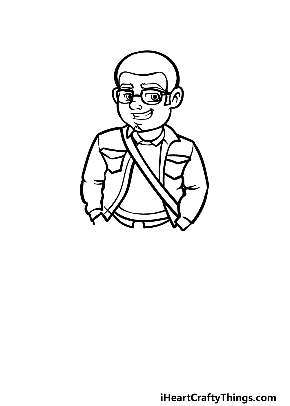 how to draw a cartoon man step 3