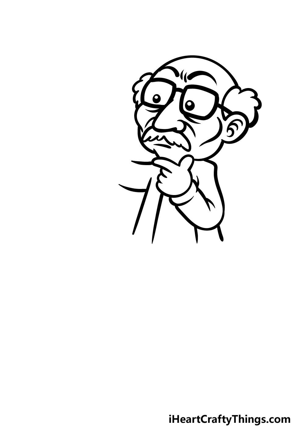how to draw a cartoon scientist step 3