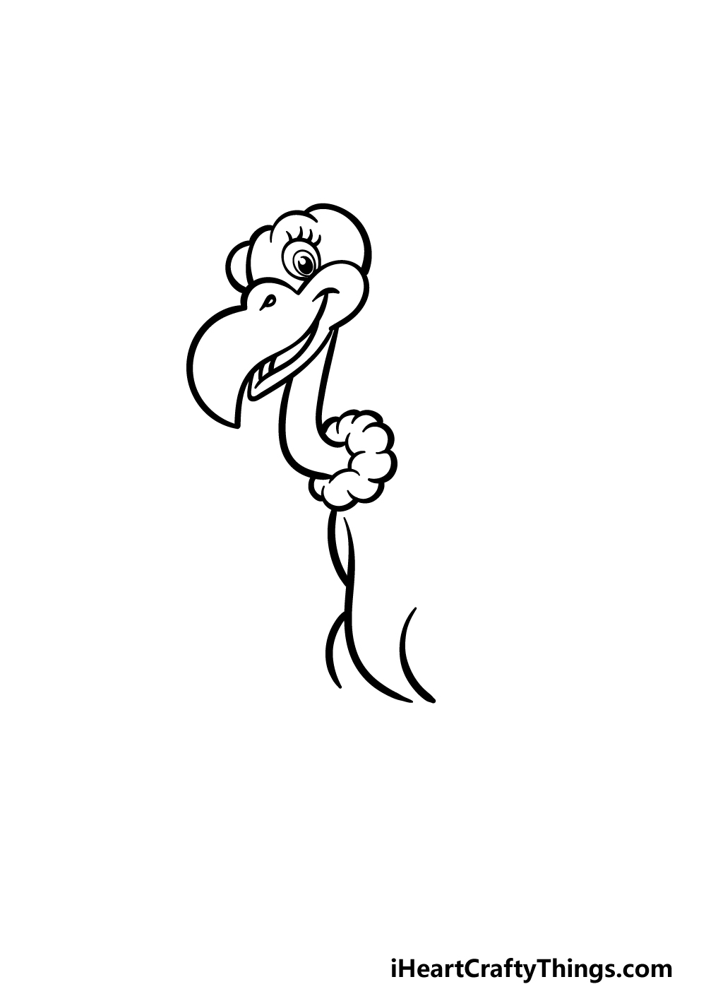 how to draw a cartoon vulture step 3