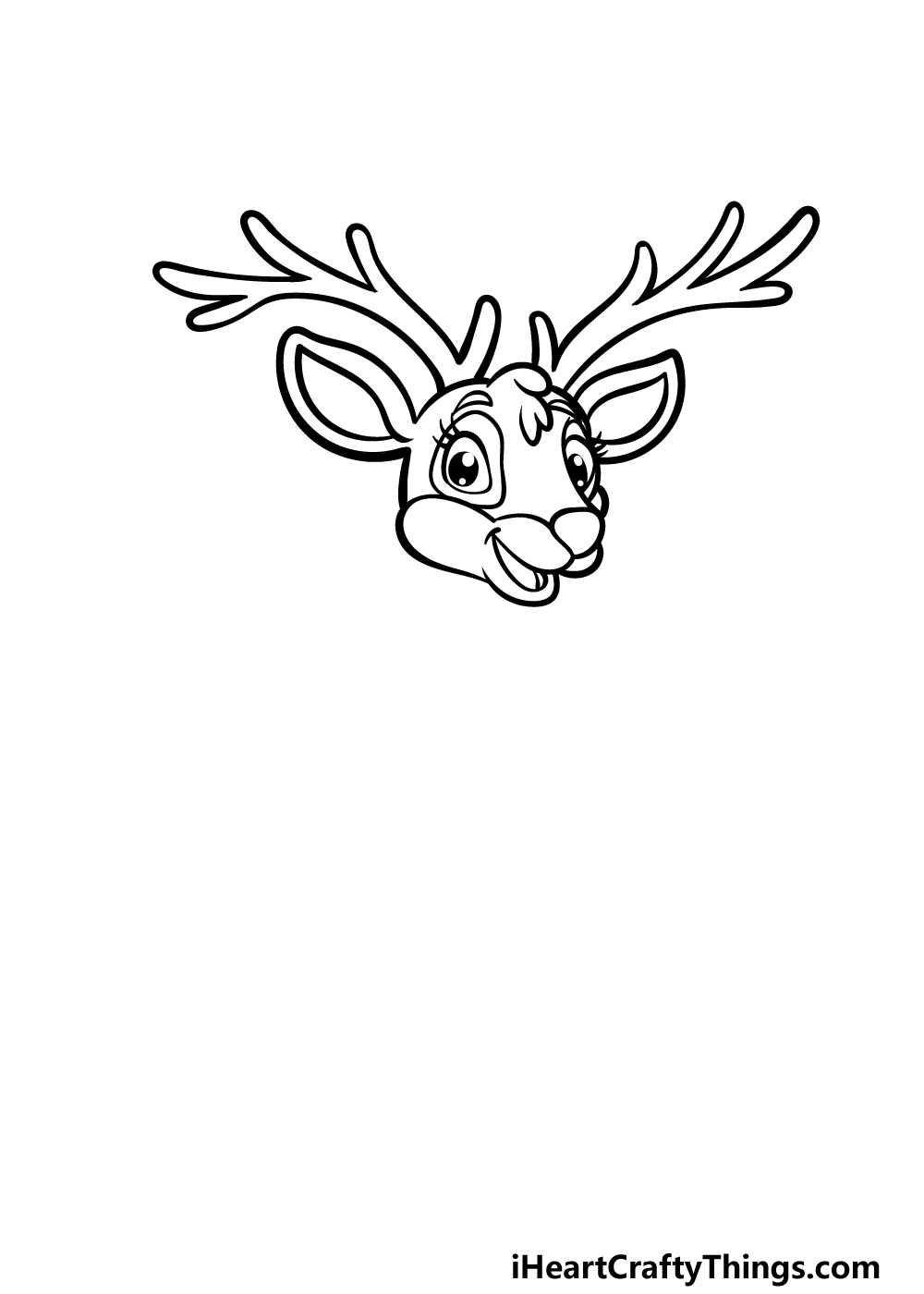 how to draw a cartoon deer step 3