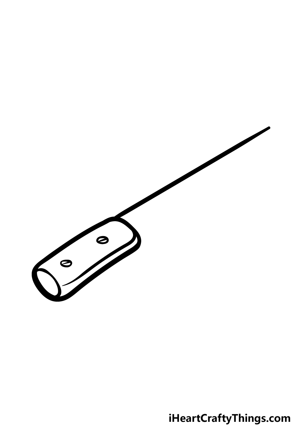 how to draw a cartoon knife step 3
